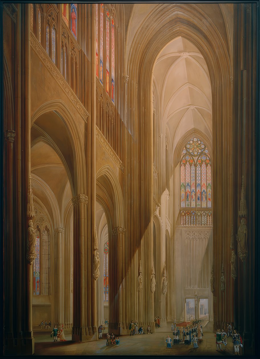 Uvnitř kolínské katedrály od Carl Georg Enslen