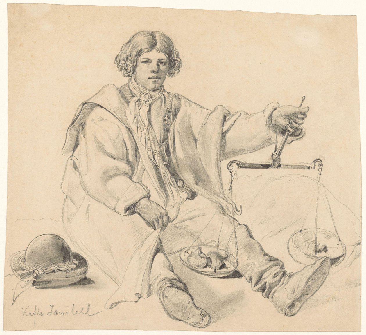 Sedící chorvatský prodejce cibule od Carl Goebel