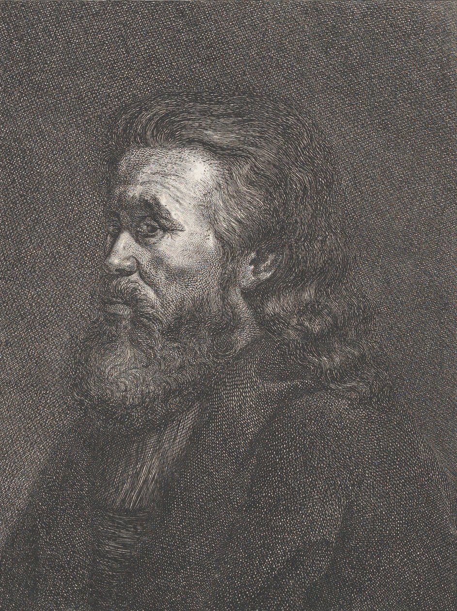 Portrét starého muže s plnovousem, ca. 1767-1807. od Carl Gottlieb Rasp