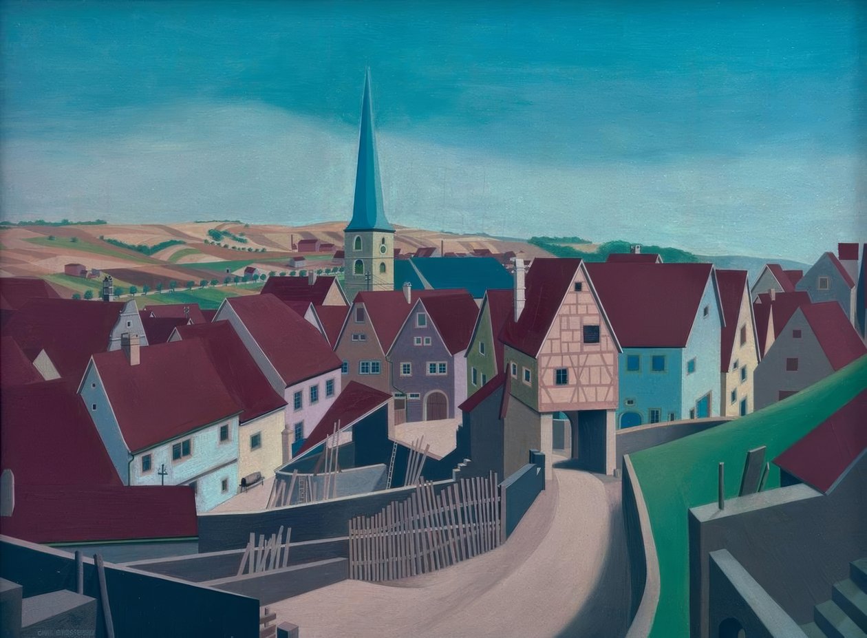 francká vesnice od Carl Grossberg
