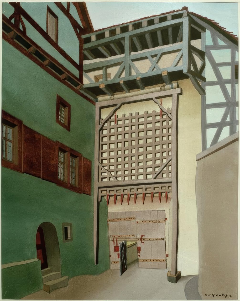 Harburg (Wörnitz), hradní brána s padací mříží od Carl Grossberg
