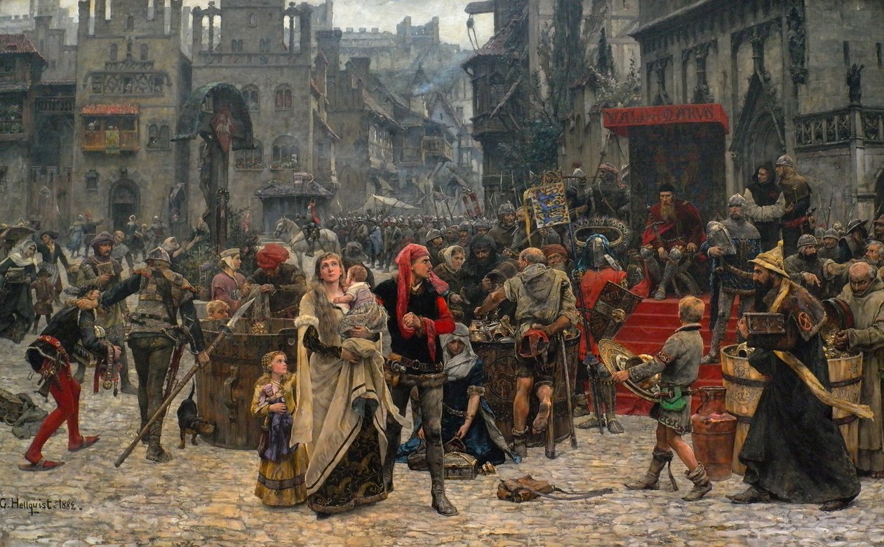 Valdemar IV Atterdag (asi 1320-75) drží Visby ve prospěch výkupného od Carl Gustaf Hellqvist