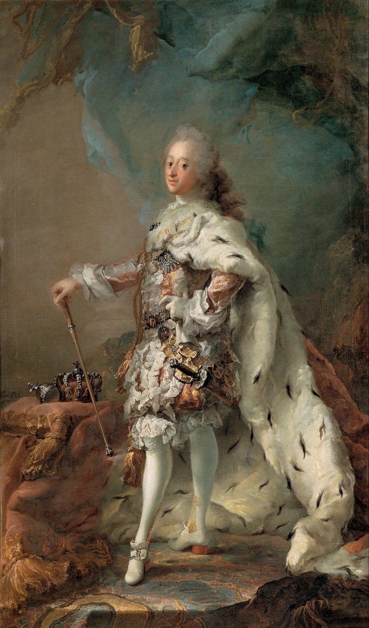 Portrét Frederika V. v rouchu s pomazáním od Carl Gustaf Pilo