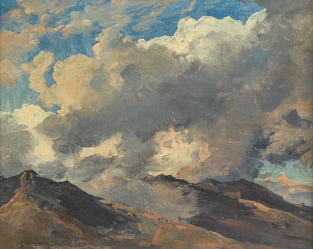 Německy: Horský vrchol v mracích od Carl Gustav Carus