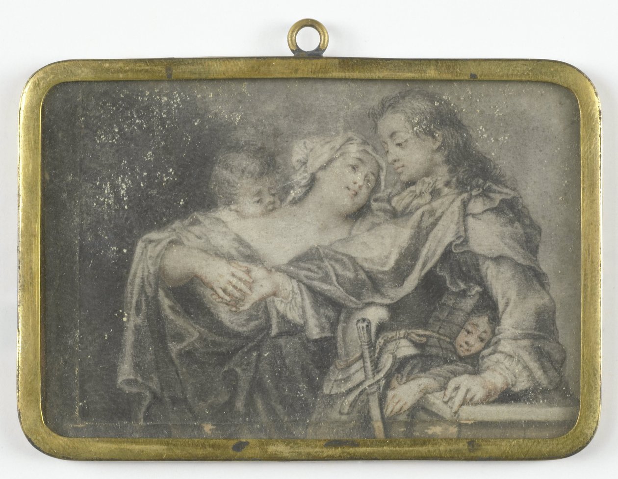 Mladá žena, která odvádí pozornost válečníka, zatímco ho jedno z jejích dětí okrádá od Carl Gustav Klingstedt (attributed to)