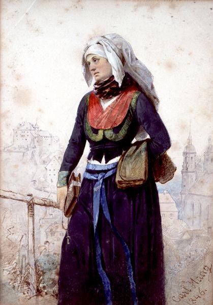 Jeptiška v Bavorsku od Carl Haag