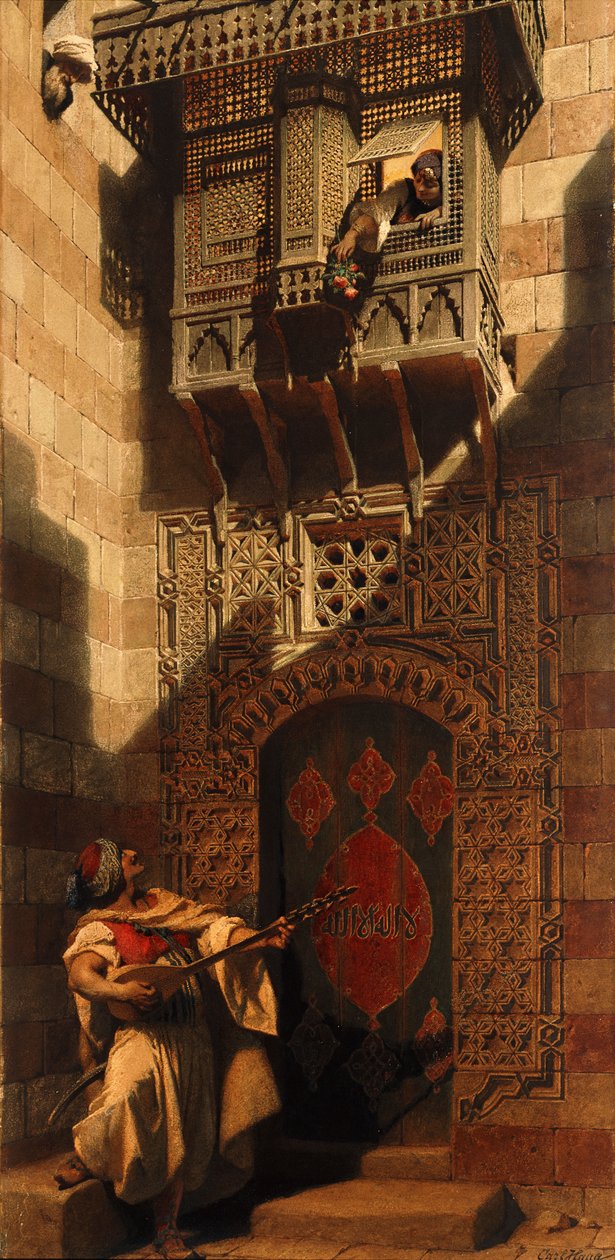 Serenáda v Káhiře; Eine Serenata v Káhiře, 1893 od Carl Haag