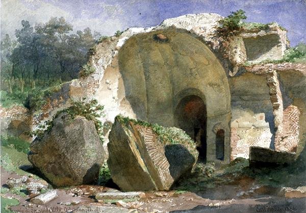 "V chrámu Serapis, Villa Adriana, Tivoli" od Carl Haag