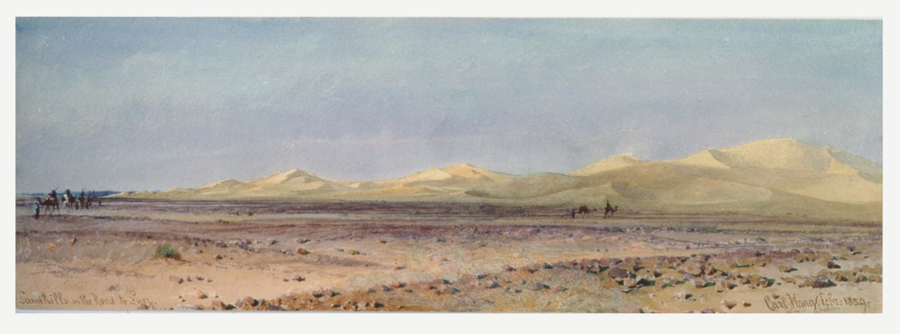 Písečné kopce na cestě do Suezu, 1859 od Carl Haag