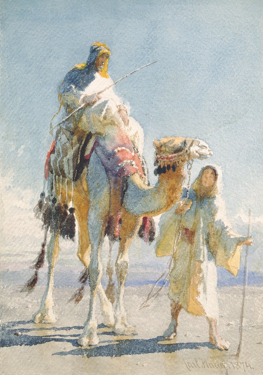 Shaik a jeho průvodce, 1874 od Carl Haag