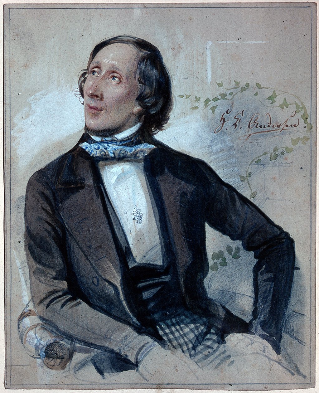 Portrét Hanse Christiana Andersena (1805-1875) od Carl Hartmann