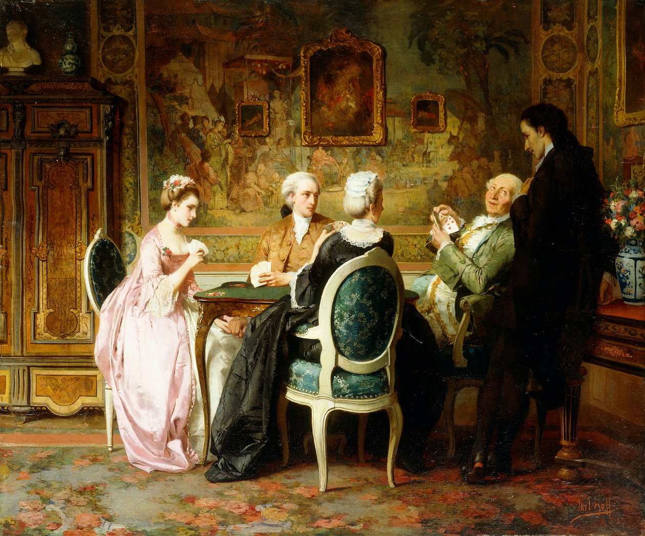 karetní hra, od Carl Heinrich Hoff