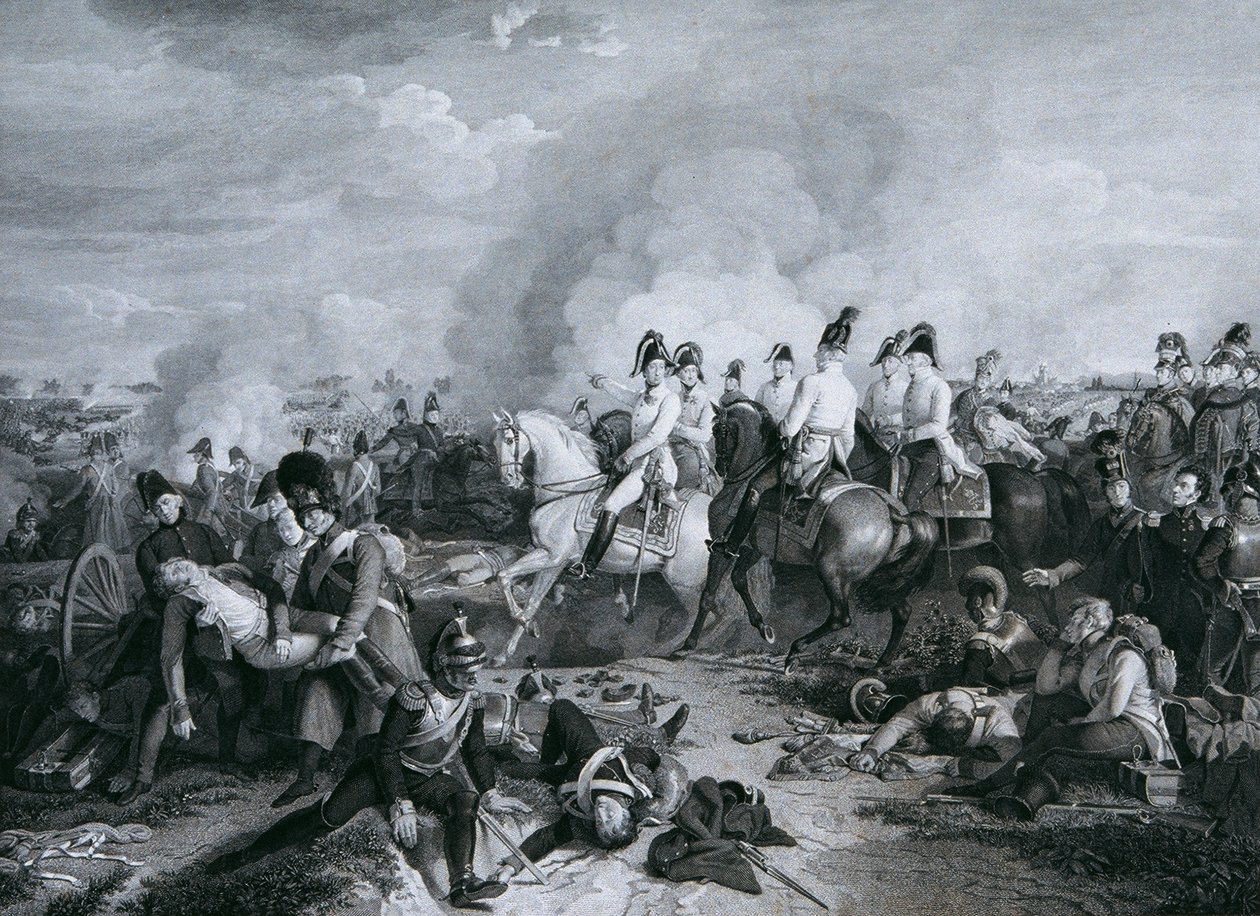 Arcivévoda Karel Rakouský v bitvě u Aspernu od Carl Heinrich Rahl