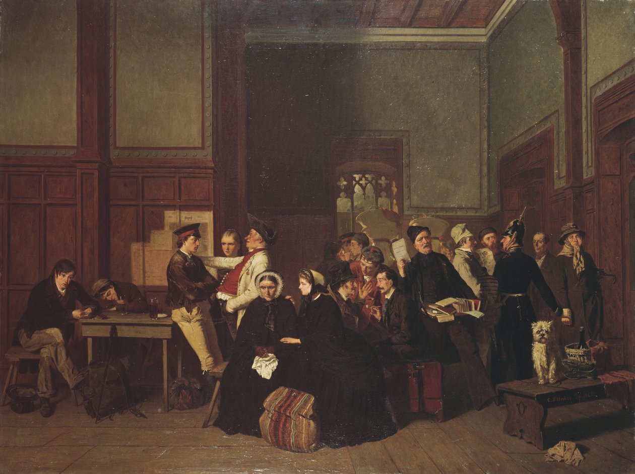 Čekárna třetí třídy II, kolem roku 1865 od Carl Hendrik d Unker