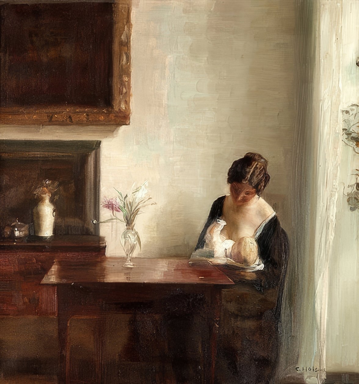 Interiér s matkou a dítětem od Carl Holsoe