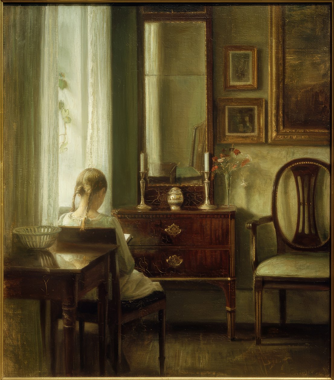Mladá žena čtení od Carl Holsoe
