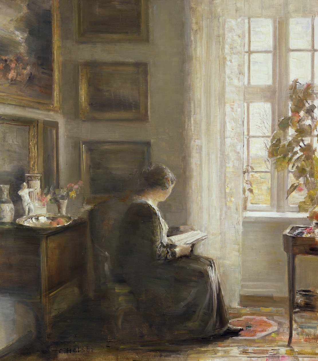 Čtení u slunečného okna od Carl Holsoe
