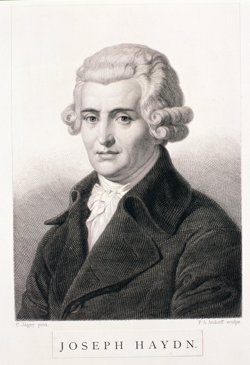 Joseph Haydn (1732-1809) ryl F.A. Andorff od Carl Jager