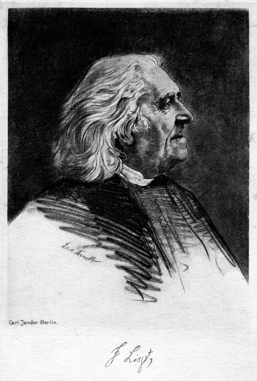 Franz Liszt 1811-1886, maďarský skladatel a klavírista, 20. století. od Carl Jander