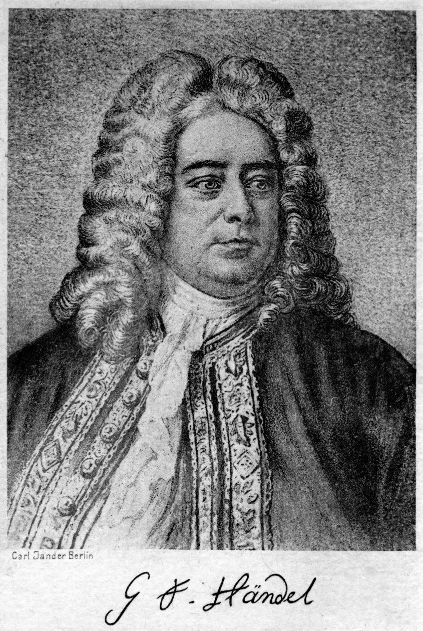 George Frideric Handel 1685-1759, britský skladatel německého původu, 20. století. od Carl Jander