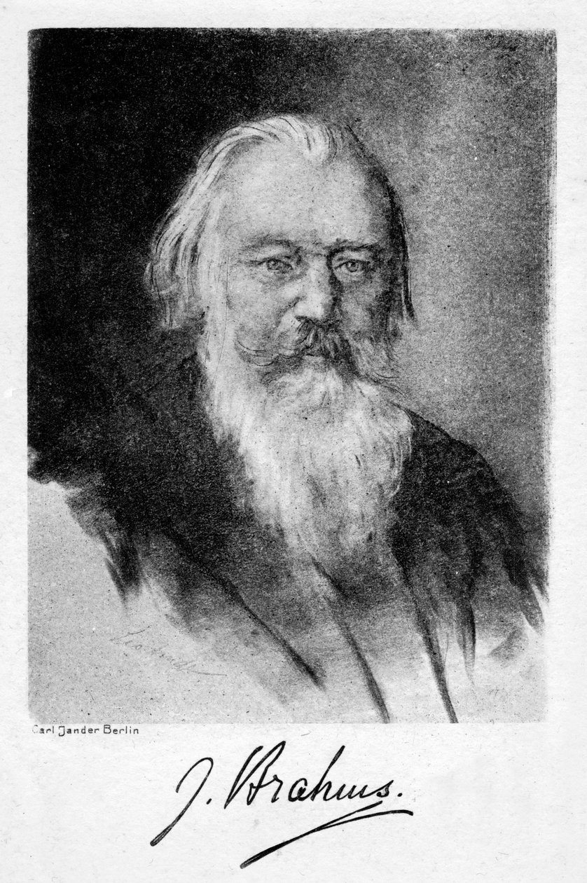 Johannes Brahms 1833-1897, německý skladatel, 20. stol. od Carl Jander