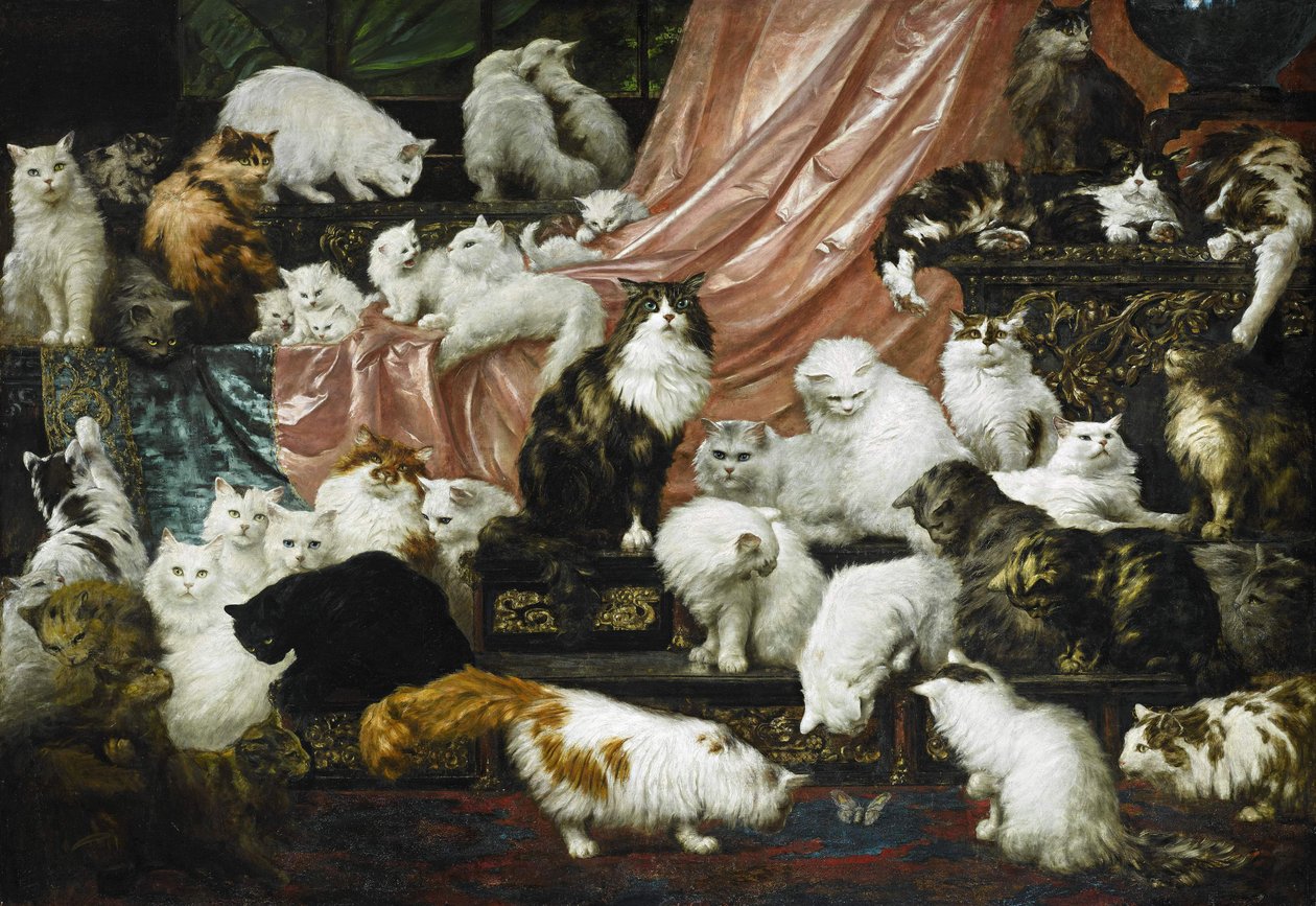 Milenci mé ženy, c. 1890 (olej na plátně) od Carl Kahler