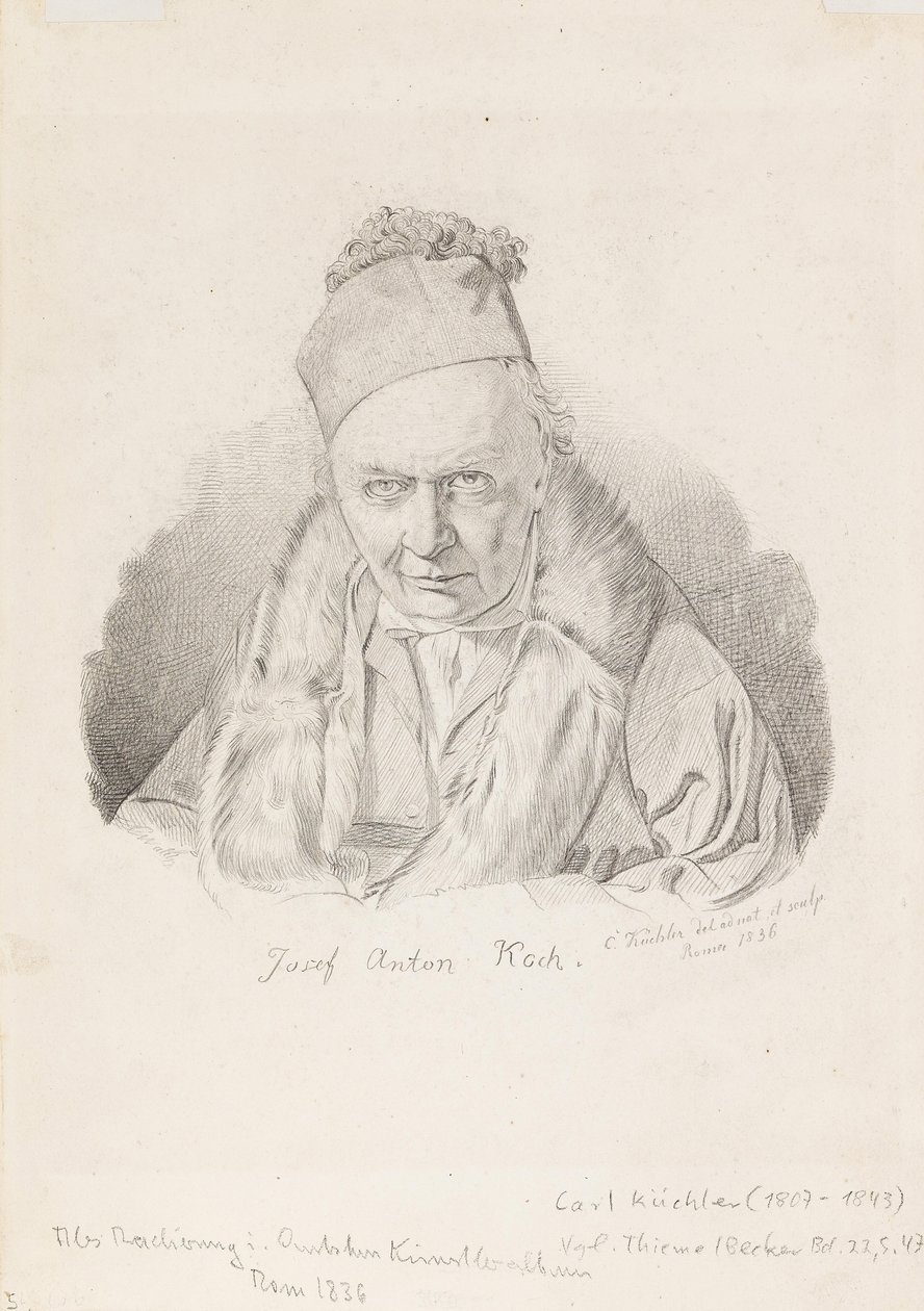 Portrét malíře Josepha Antona Kocha 1768-1839, 1836. od Carl Küchler