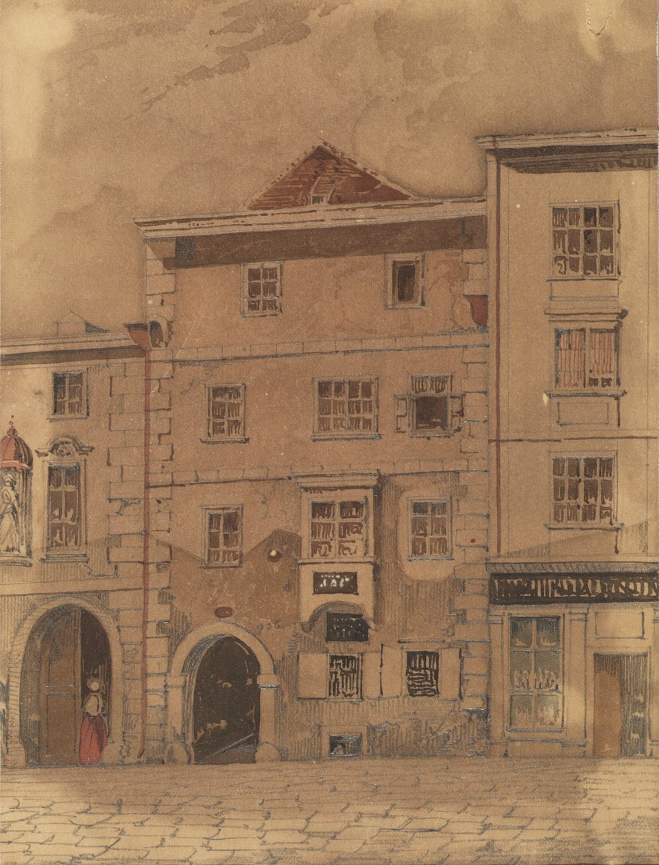 Dům, kde Mozart zemřel, na Rauhensteingasse ve Vídni. od Carl L. Wiesböck