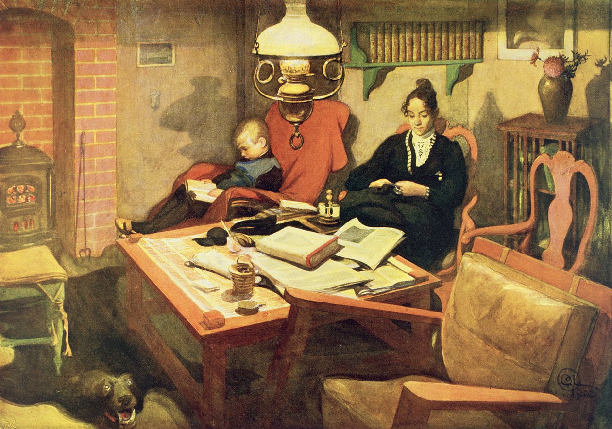 Večerní světlo, hospoda. v "Last Licht Hinten" ("Let in More Light"), 1908 od Carl Larsson