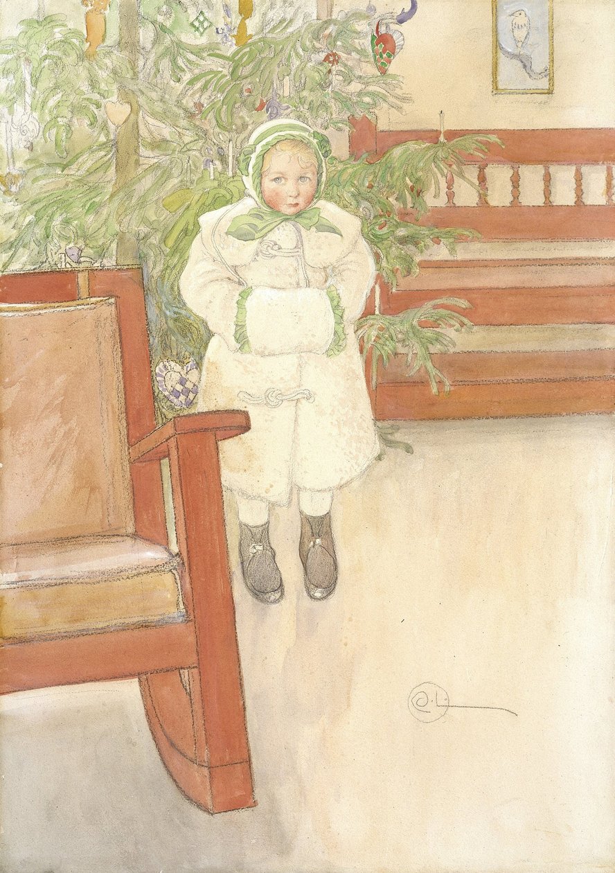 Dívka a houpací křeslo od Carl Larsson