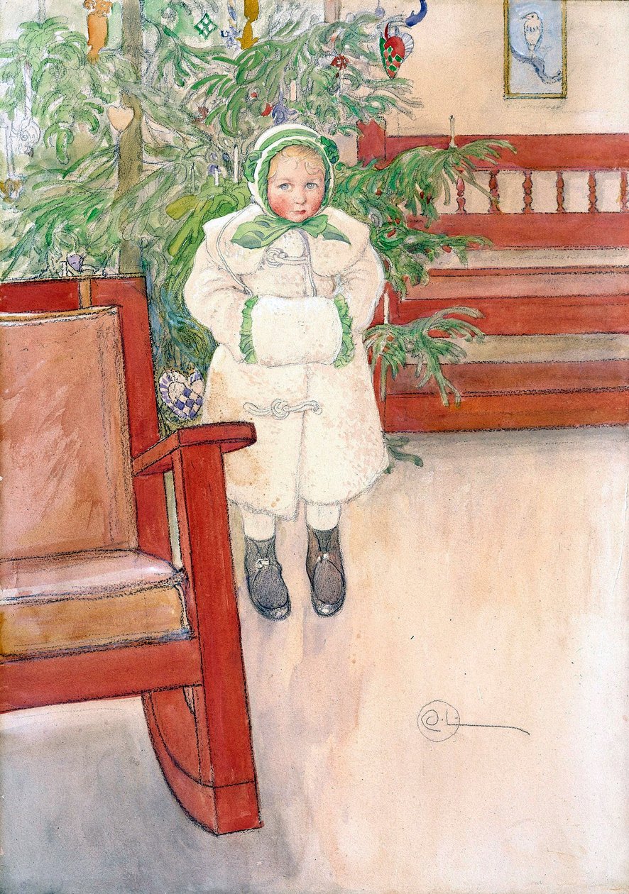 Dívka a houpací křeslo, 1907 od Carl Larsson