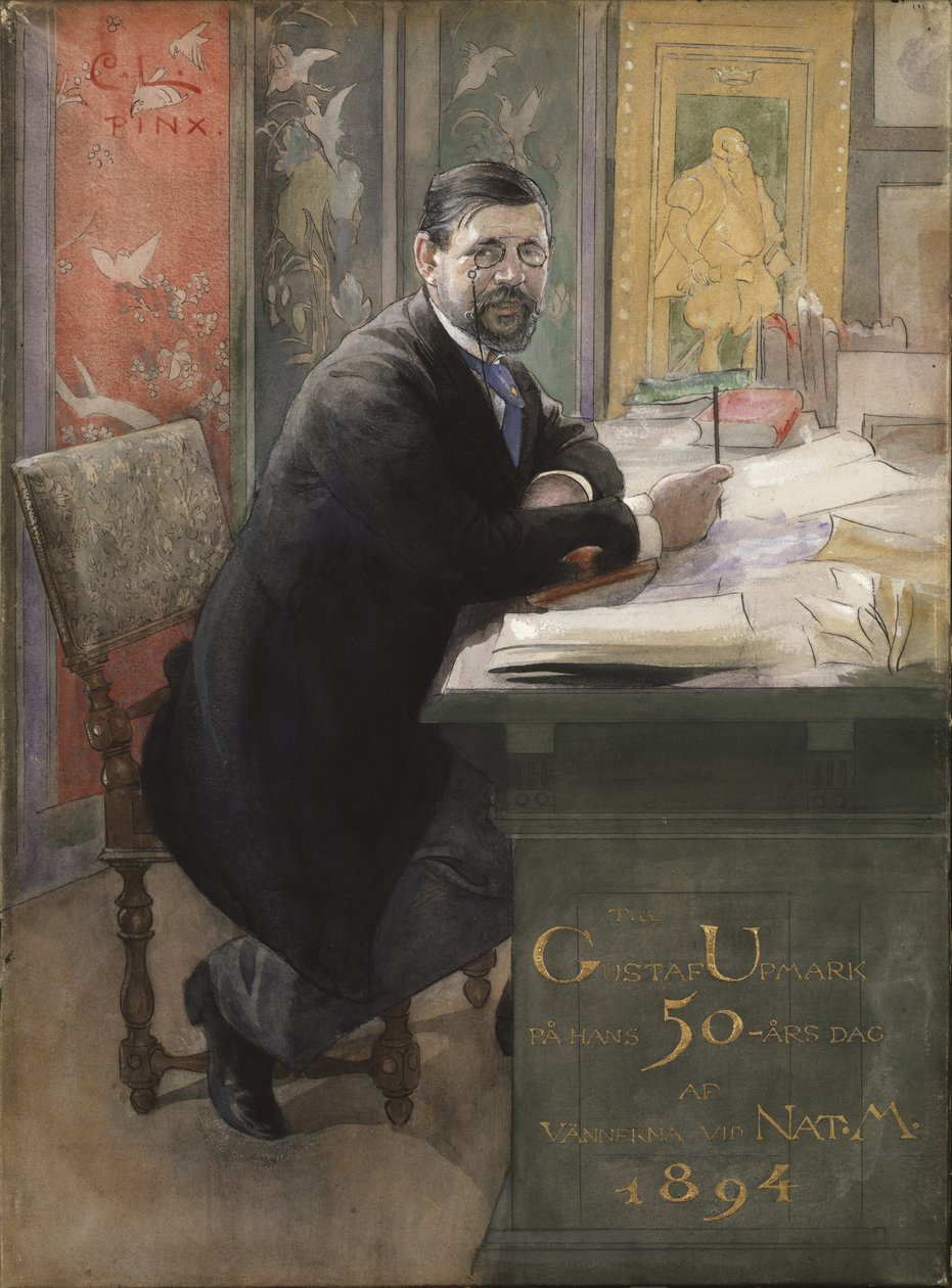 Gustaf Upmark, 1894 (pero a inkoust s wc na papíře) od Carl Larsson