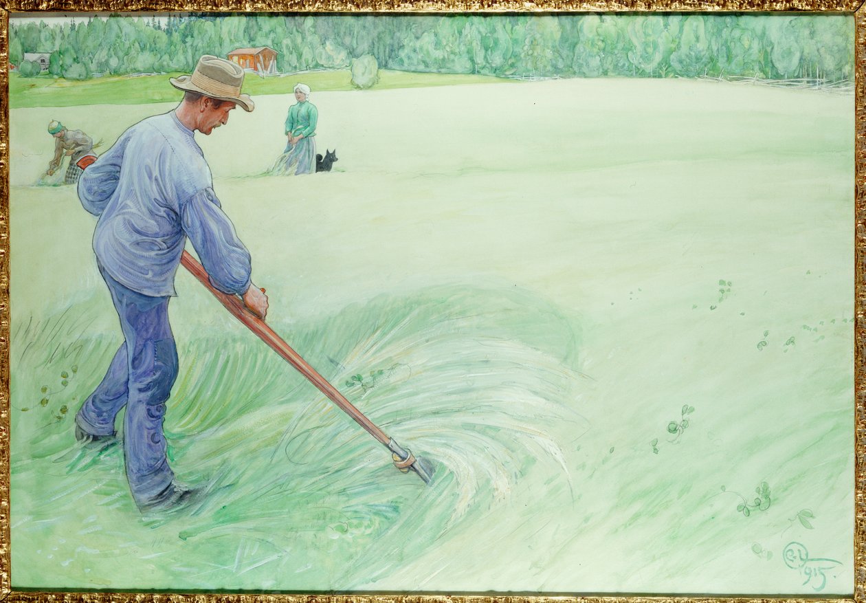 Kombajny, 1915 od Carl Larsson