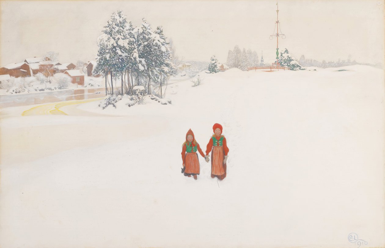 Ve sněhu od Carl Larsson
