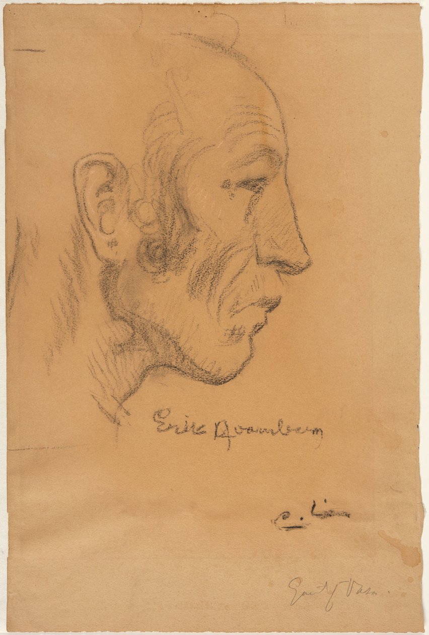 Profil eines Mannes nach rechts od Carl Larsson