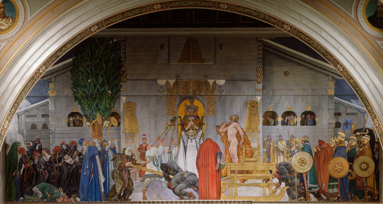 Midvinterblot Midwinter Sacrifice, 1914-1915 od Carl Larsson