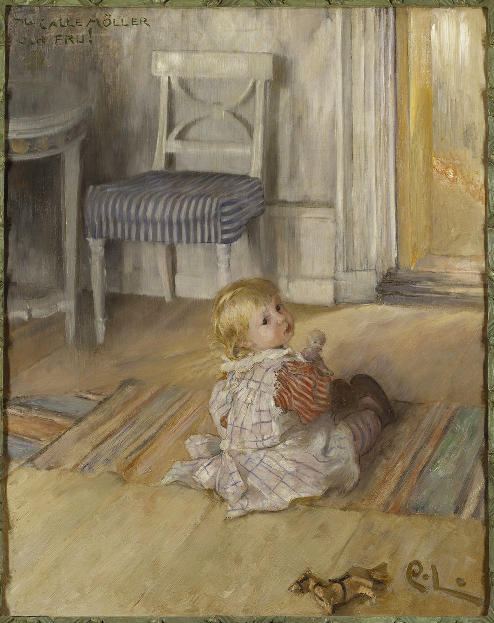 Pontus, Larsson, Carl (1853-1919). Olej na plátně od Carl Larsson