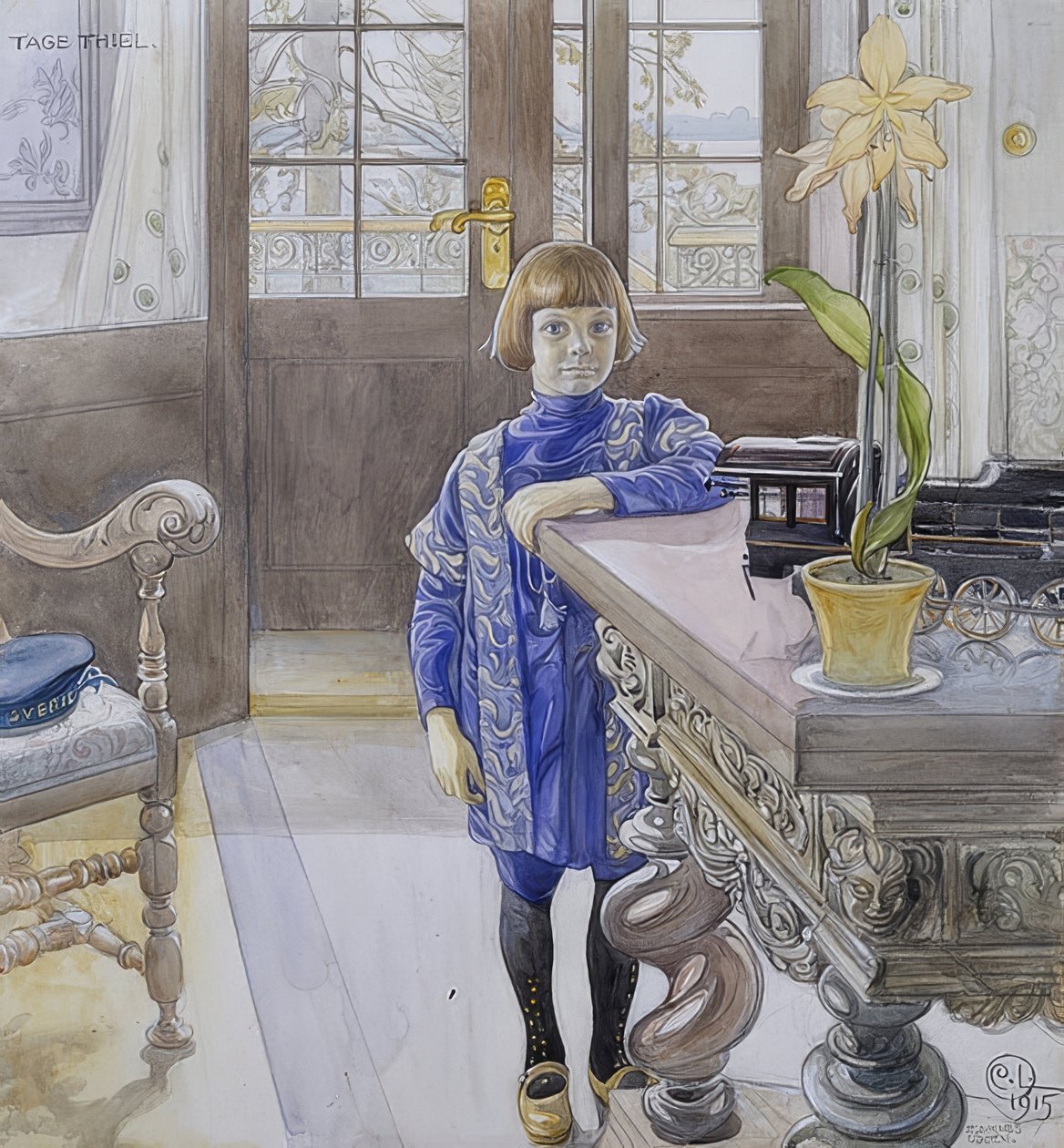 Portrét Tage Thiela. 1915 od Carl Larsson