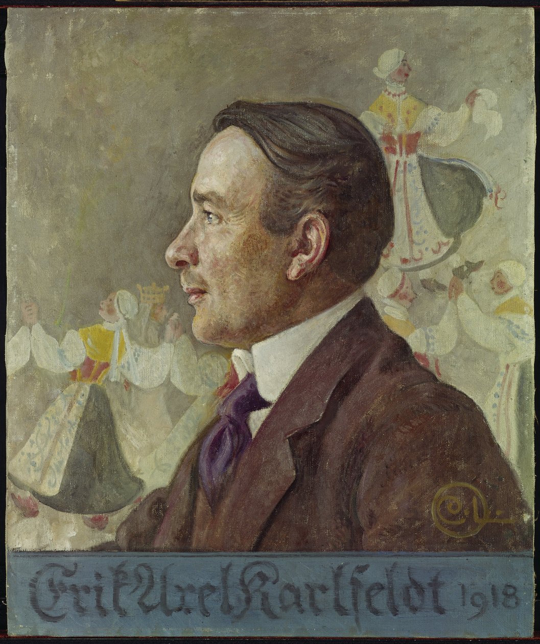 Portrét básníka Erika Axela Karlfeldta od Carl Larsson