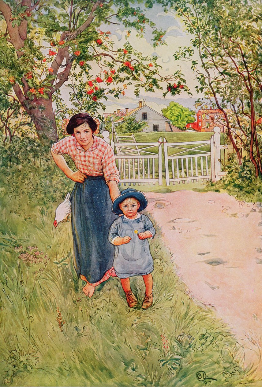 Řekněte svému strýci pěkné, jak to děláte, 1917, z komerčně tištěného portfolia, vydaného v roce 1939 od Carl Larsson