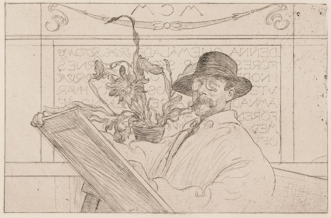 Autoportrét od Carl Larsson
