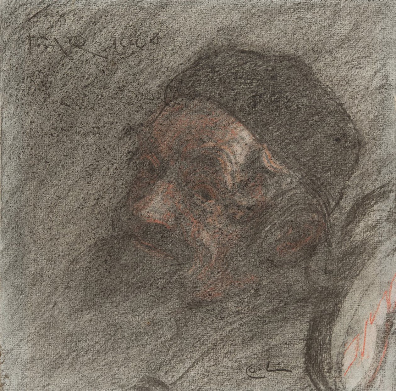 Studie k portrétu umělcova otce v houpacím křesle od Carl Larsson