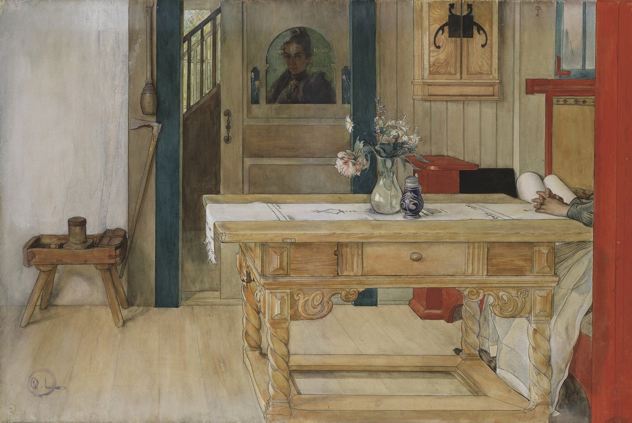 Nedělní odpočinek (wc na papíře) od Carl Larsson