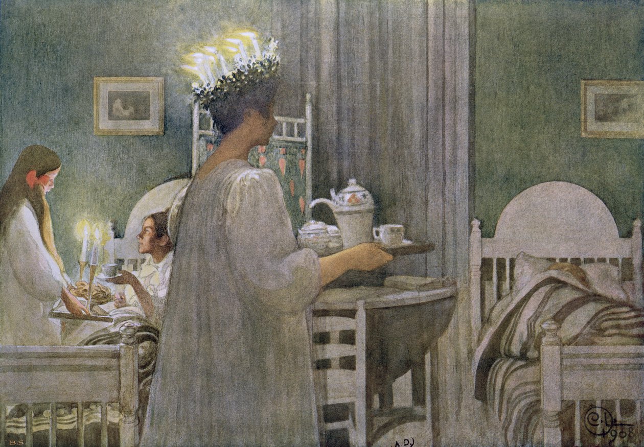 Svátek sv. Lucie 13. prosince od Carl Larsson