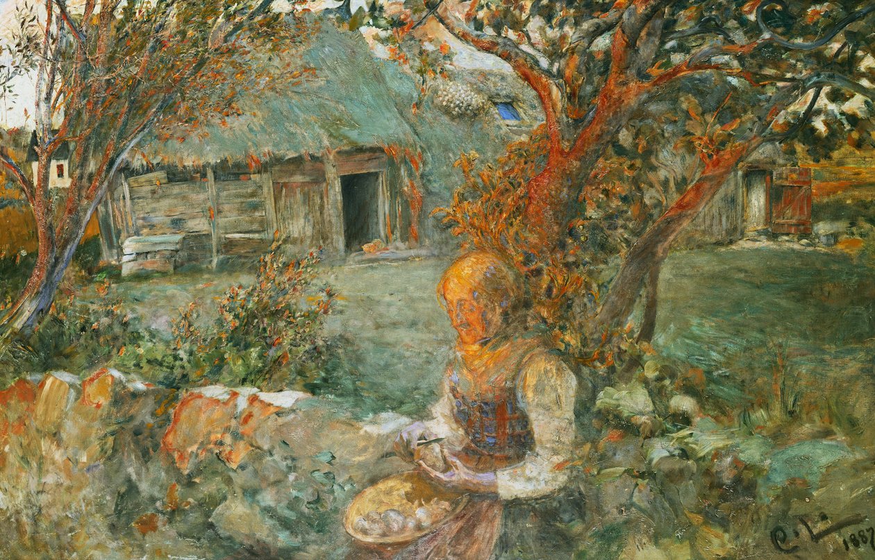 Poslední paprsky; Poslední paprsky, 1887-90 od Carl Larsson