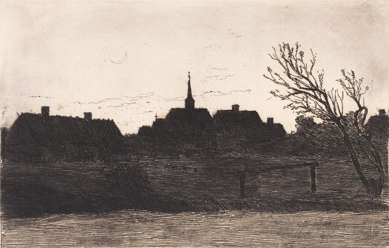 Kostel Hornbæk, letní večer od Carl Locher