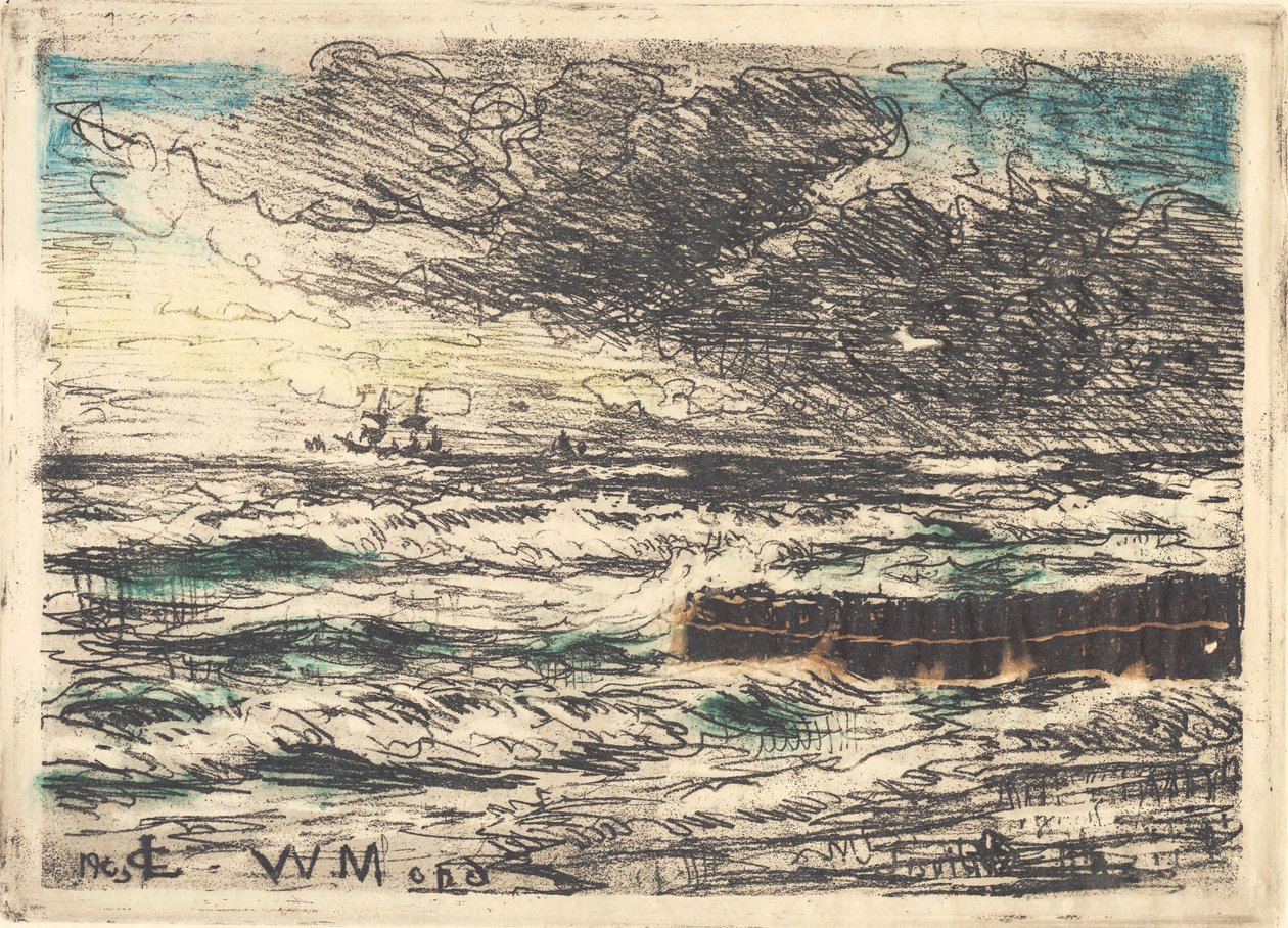 Bouře v Tisvilde od Carl Locher