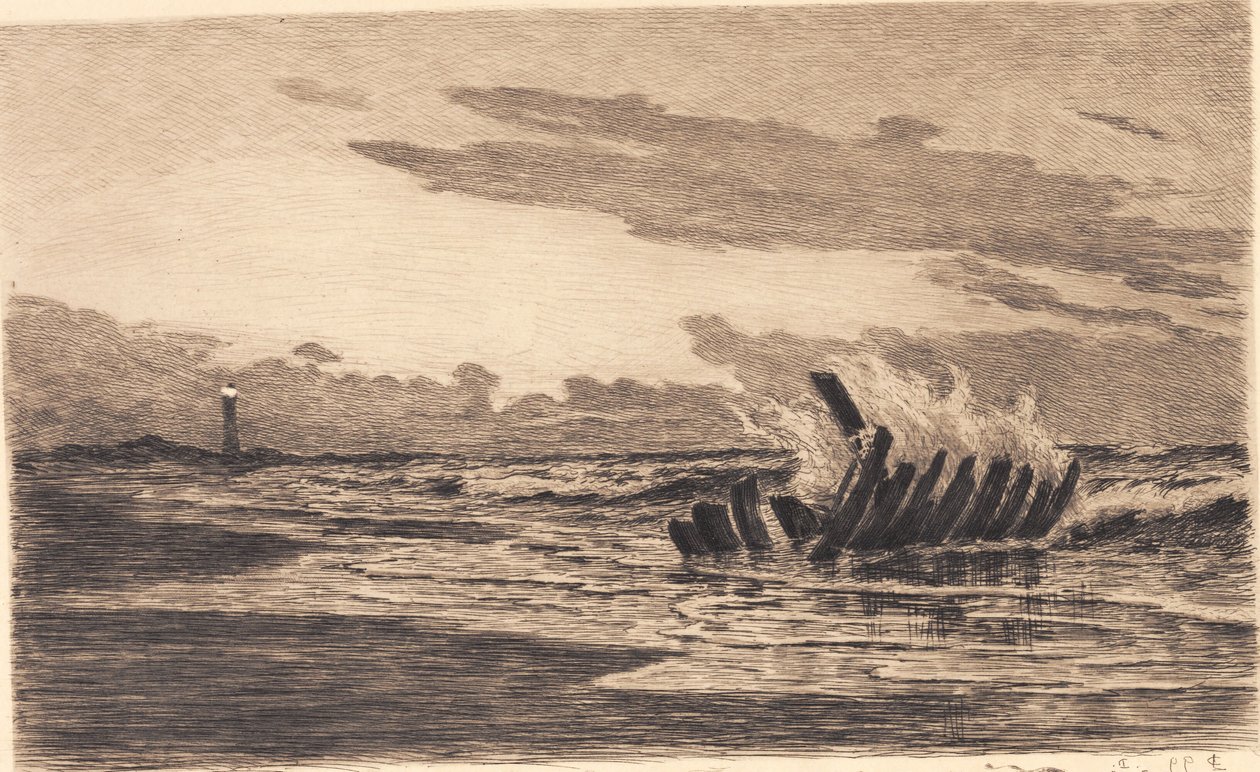 Vrak u majáku Skagen od Carl Locher