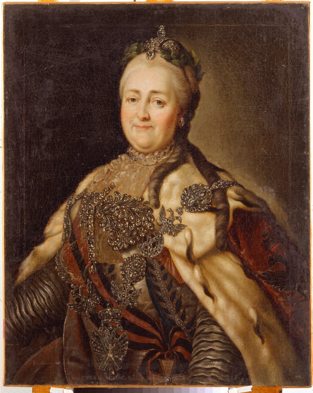 Portrét císařovny Kateřiny II (1729-1796). Obraz Carl Ludwig Johann Christineck (1732-1792), olej na plátně od Carl Ludwig Christinek