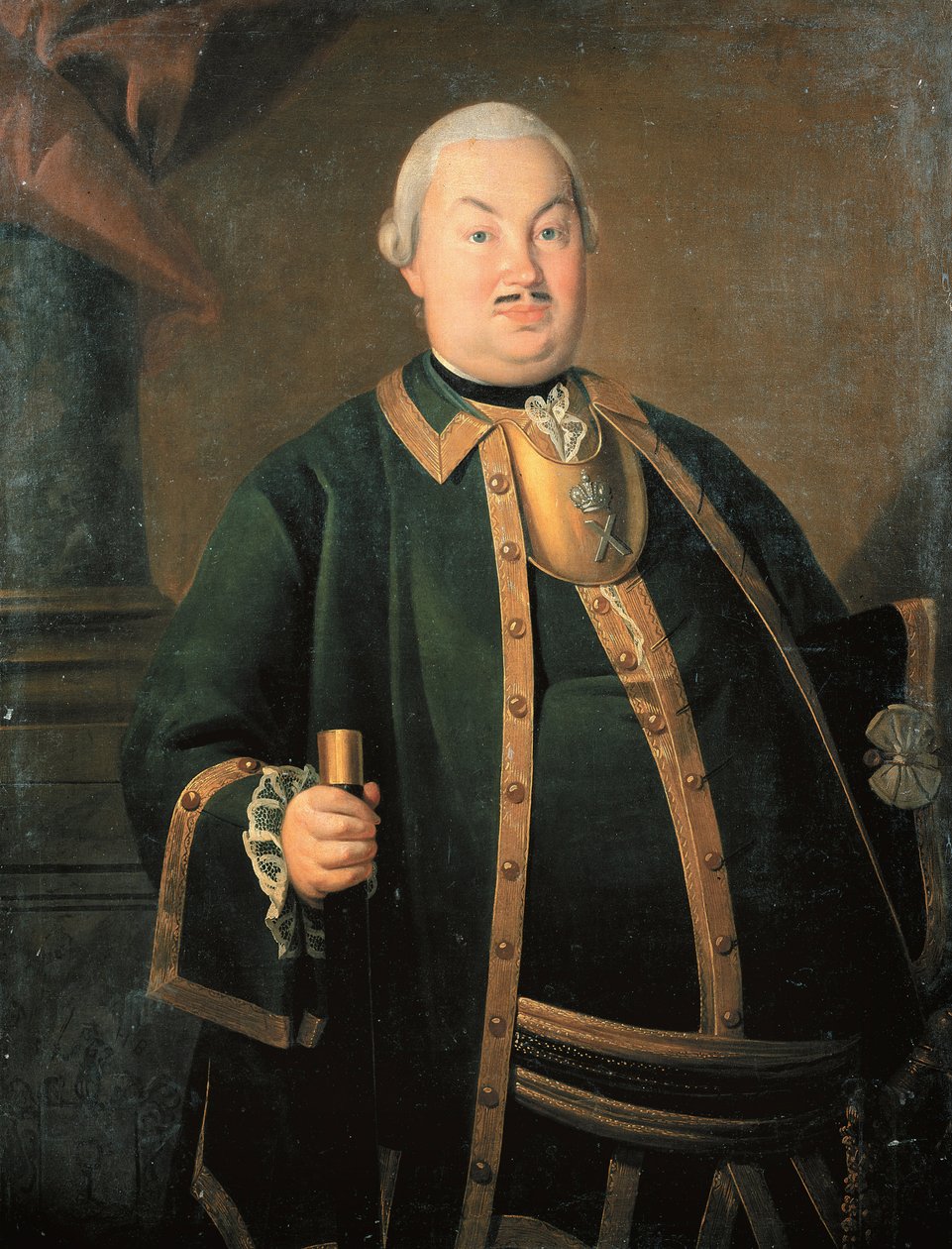""Portrét generála Fjodora Berchmana"" Obraz Carl-Ludwig Johann Christineck (1732/3-1792/4) 1762 Olej na plátně Státní historické muzeum, Moskva od Carl Ludwig Christinek